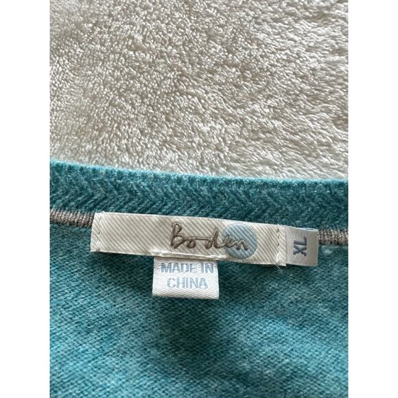 Boden Size XL Women’s 100% Cashmere Button Up Cardigan Sweater Turquoise - Picture 9 of 16